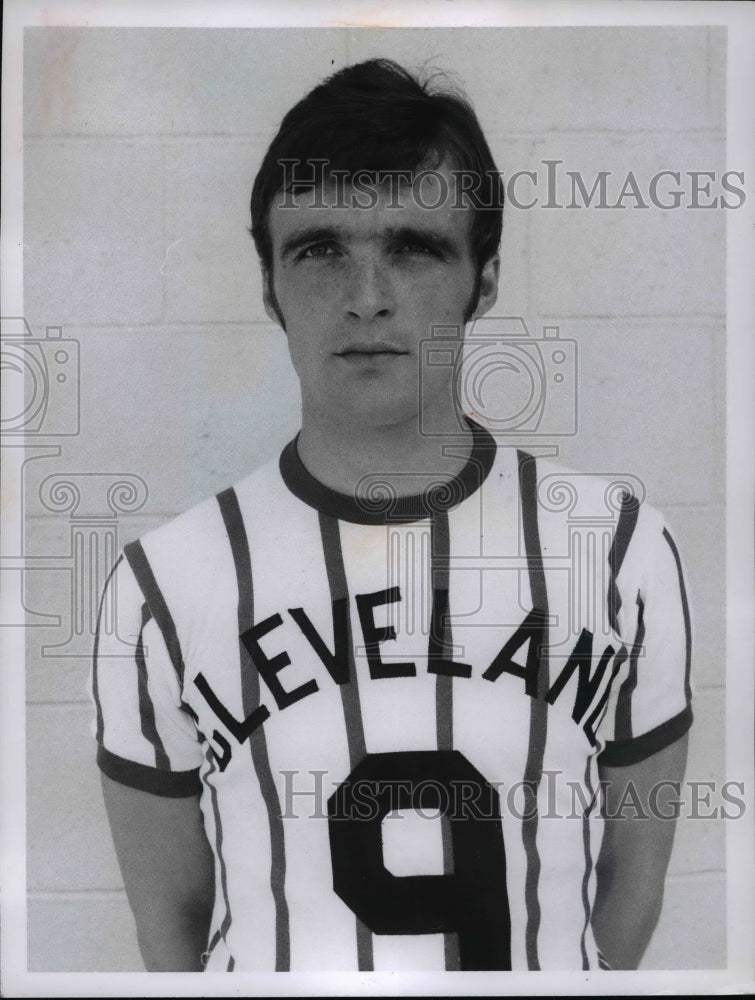 1968 Press Photo John Brookes, Stokers&#39; soccer player, Center forward - Historic Images