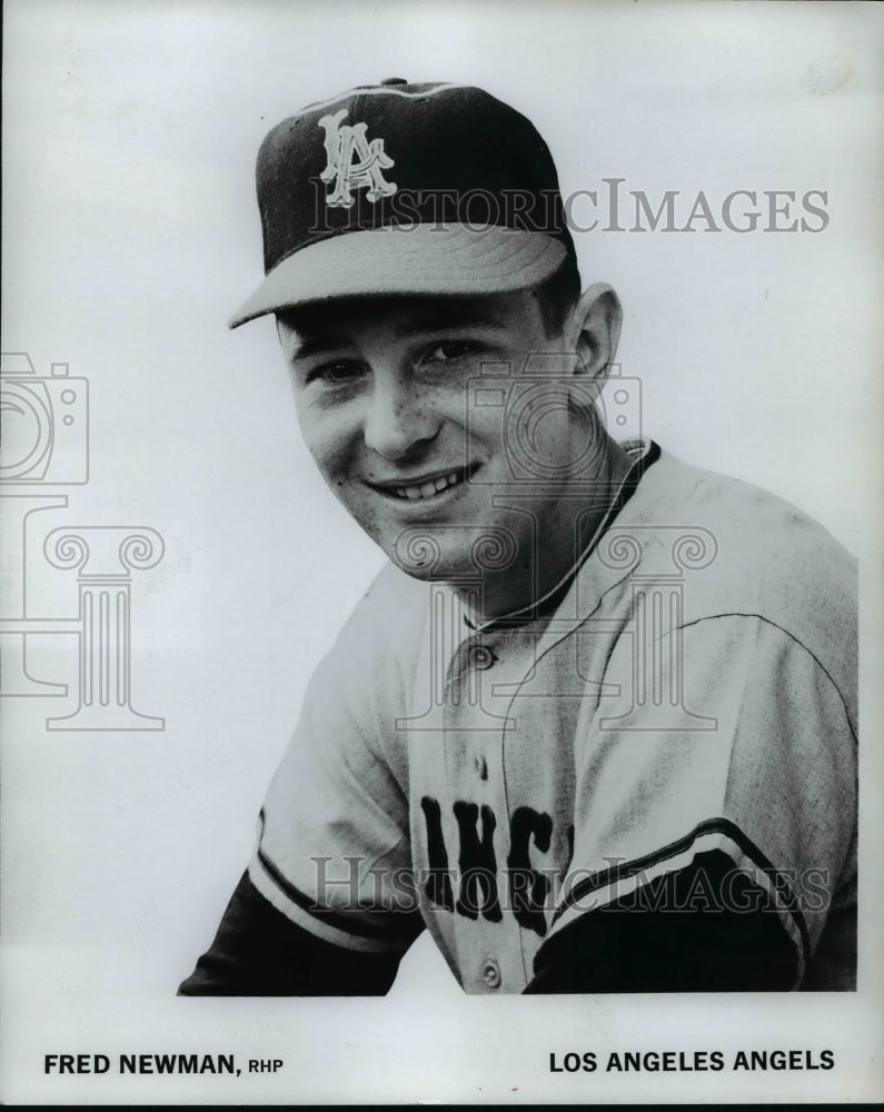 1965 Press Photo Los Angeles Angels&#39; baseball player-Fred Newman - cvb61051 - Historic Images