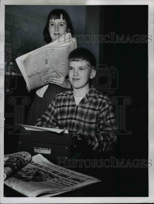 1961 Press Photo Linda Gibson and Elden Villers-Portage Gifted Children Project - Historic Images