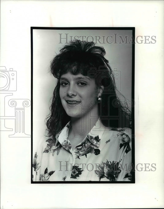 1991 Press Photo Player of the Week, Kerri Reaves, Cuyahoga Falls basketball-Historic Images