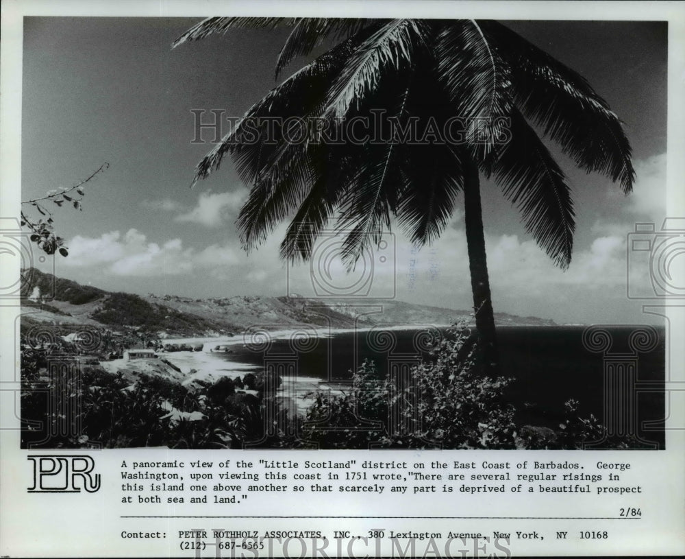 1984 Press Photo View of the Little Scotland on the East Coast of Barbados - Historic Images