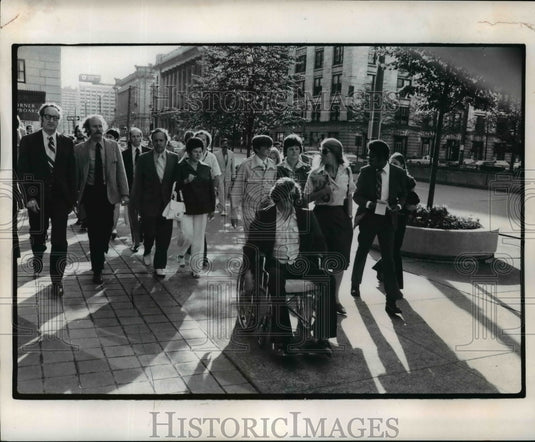 1975 Press Photo Kent State University Civil trial-Dean Kahler - cvb61877 - Historic Images