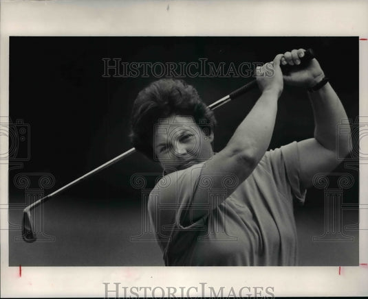 1991 Press Photo Helene Gosse winning Tri League at Aurora Country Club. - Historic Images