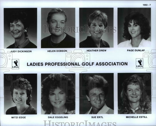 1993 Press Photo Golfers Dickinson, Dobson, Drew, Dunlap, Edge, Eggeling, Ertl - Historic Images