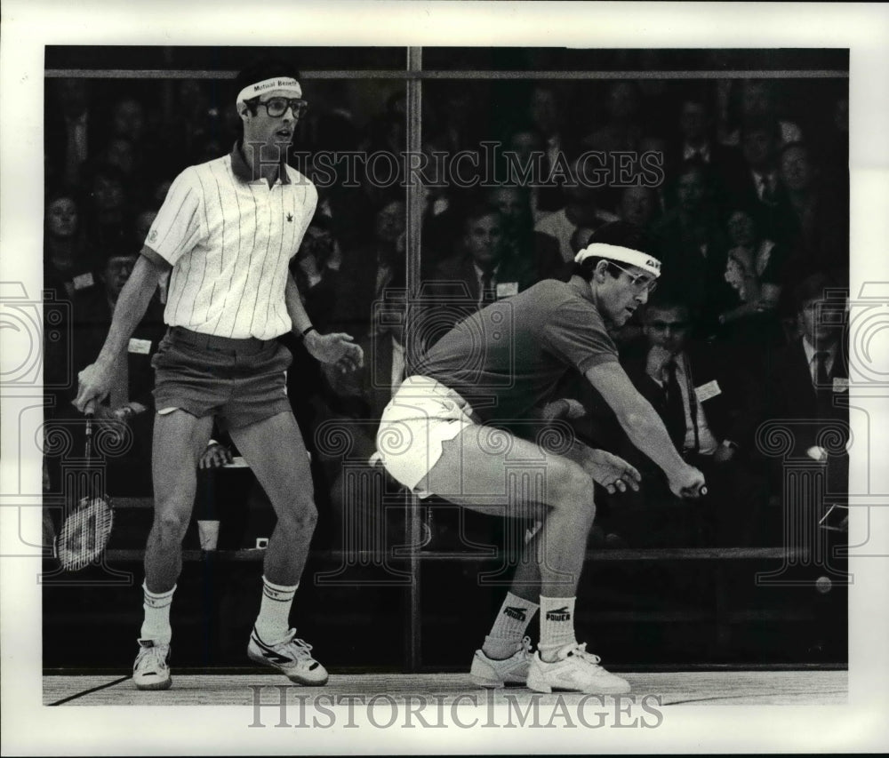 1987 Press Photo Mark Talbott against Cleve Caldwell in squash final - cvb62494 - Historic Images