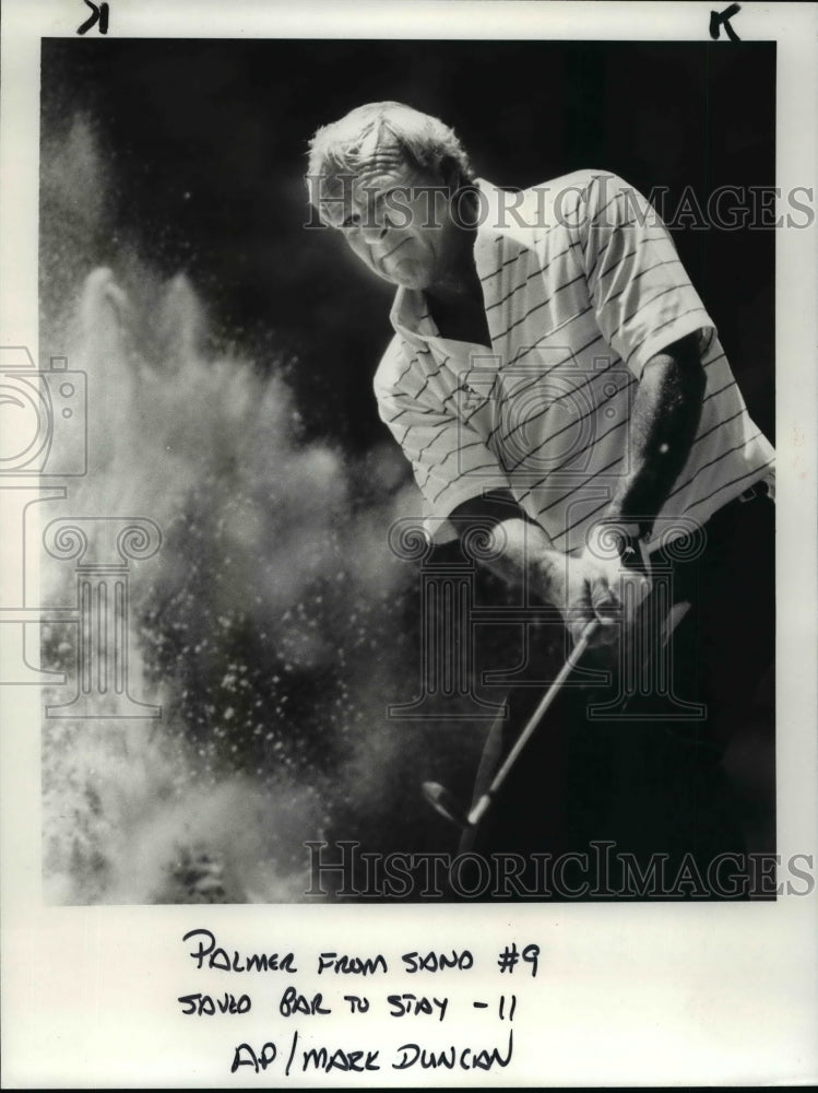 Press Photo Palmer from Sand #9 save par to stay 11 under - cvb62810- Historic Images