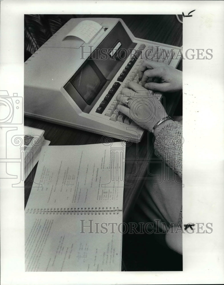 Patrick Hentry Using A Computer 1982, Personal Computer in the office of Henry Conn of TRW - Historic ...