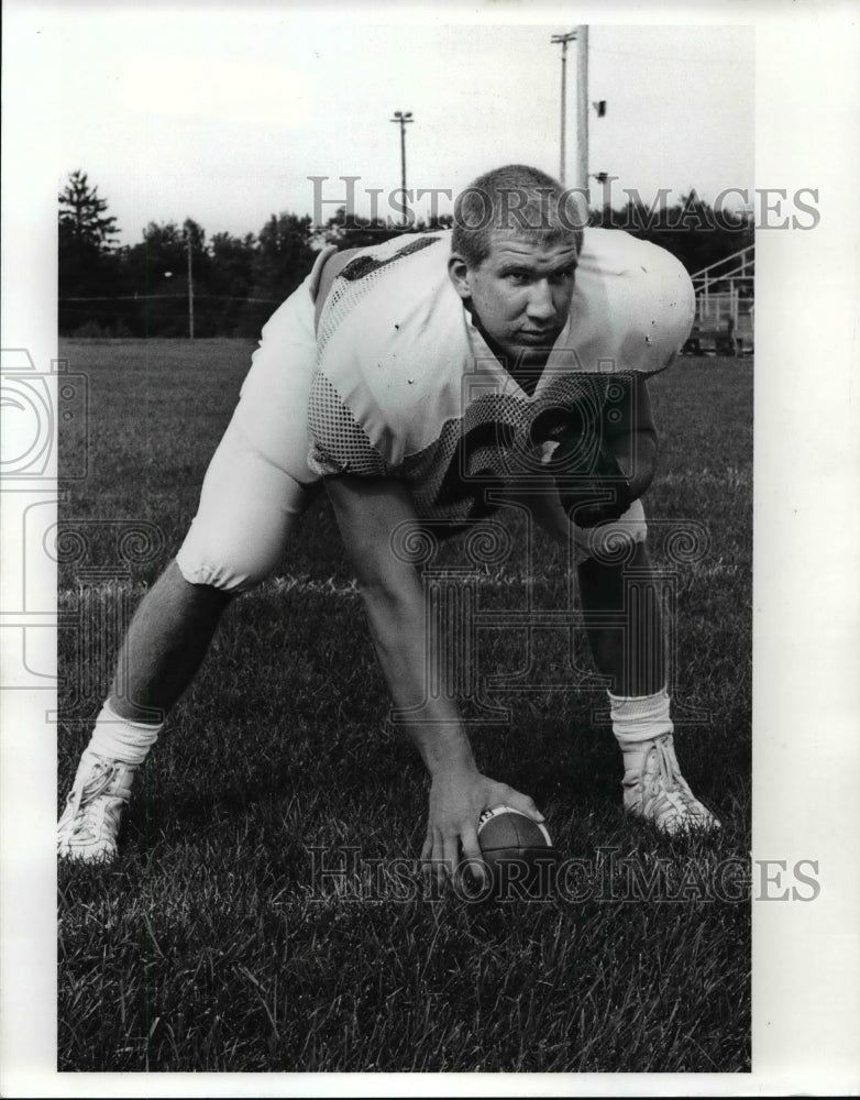 1989 Press Photo Perry Pritchard, Twinsburg Chamberlin High School Football Team - Historic Images