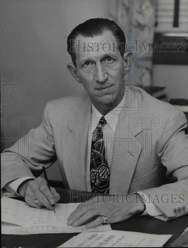 1953 Press Photo Bill Lindquist Sand Lot Baseball Team Manager - Historic Images