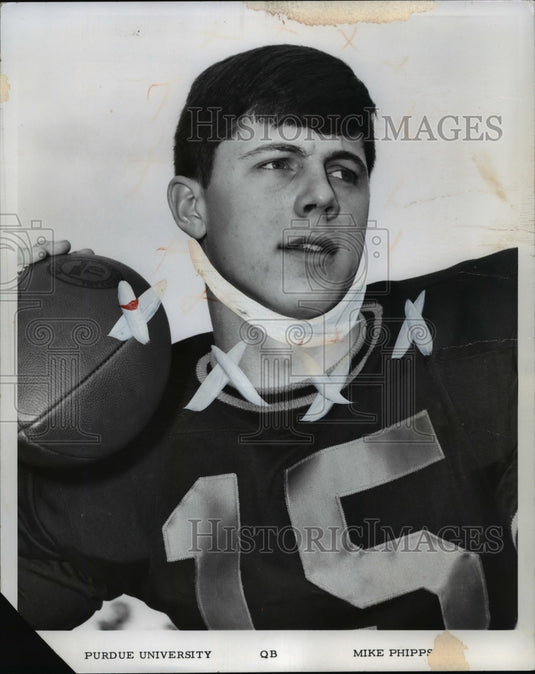 1967 Press Photo Mike Phipps, Purdue University QB - Historic Images