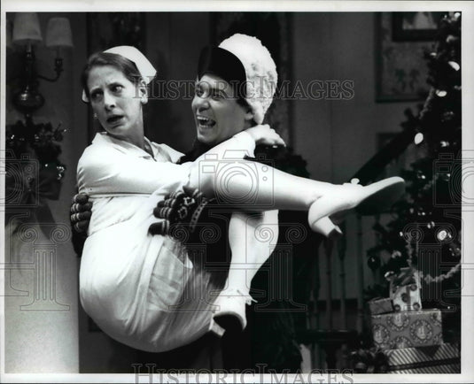 1989 Press Photo Lianne Kressin & Jerry Longe in "The Man Who Came To Dinner" - Historic Images