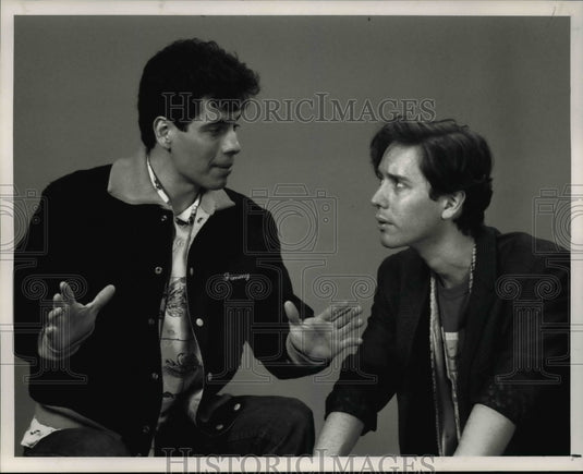 1989 Press Photo Peter Birkenhead and Spike McClure in comedy ONLY KIDDING! - Historic Images