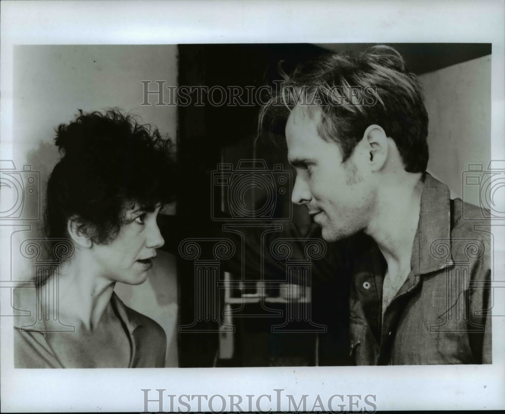 1984 Press Photo Kathy Whitton Baker and Will Patton-Fool For Love play - Historic Images