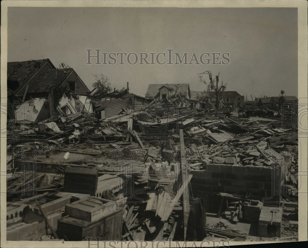 1924 Press Photo Where the storm did its worst-Lorain Ohio - Historic Images