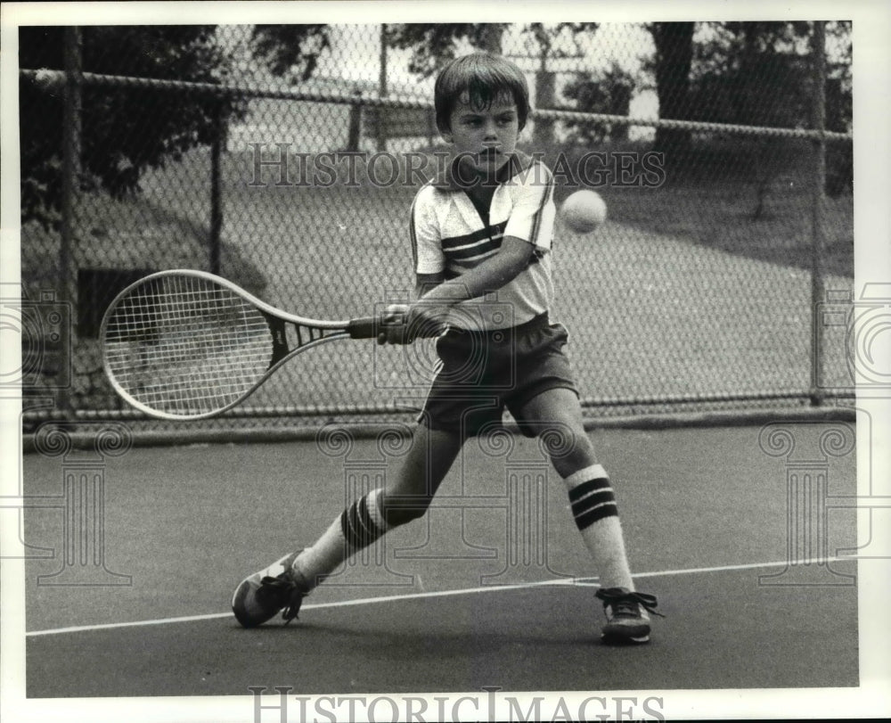 1981 Press Photo Plain Dealer Junior Tennis player-Peter Pusztai - Historic Images