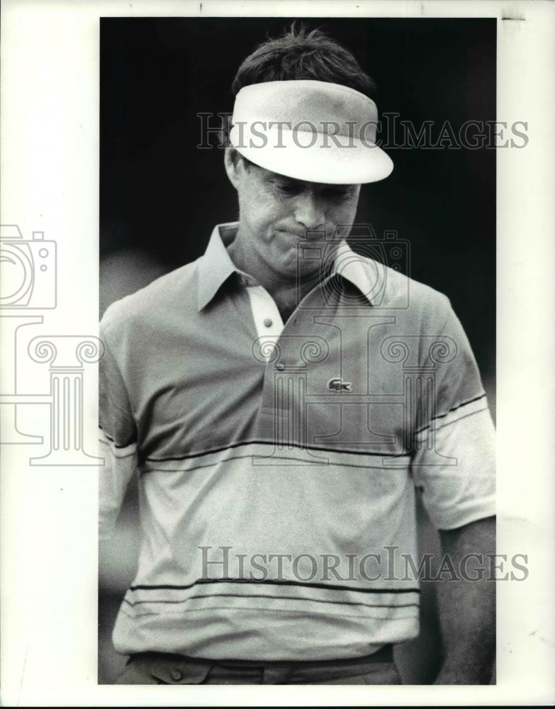 1988 Press Photo Tom Watson Grimaces after missing his putt on the round - Historic Images