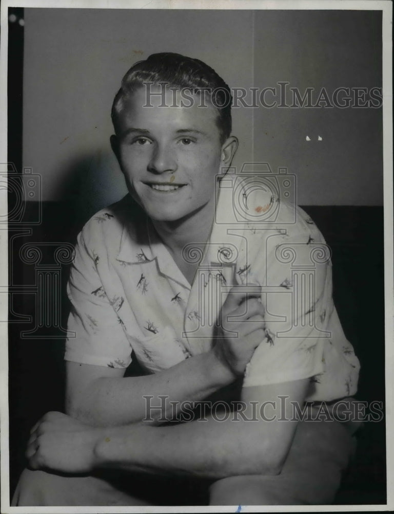 1958 Press Photo Joe Lowery - selected for US team for Gaelic Football. - Historic Images