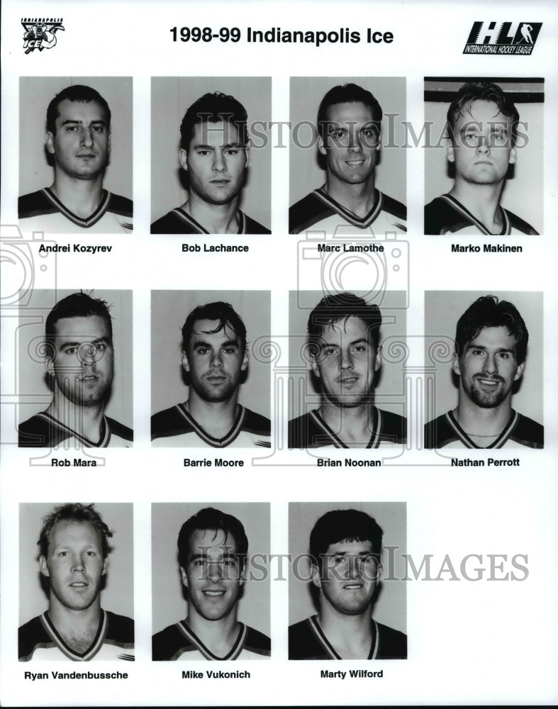 Press Photo 1998-99 Indianapolis Ice hockey team - cvb65115 - Historic Images