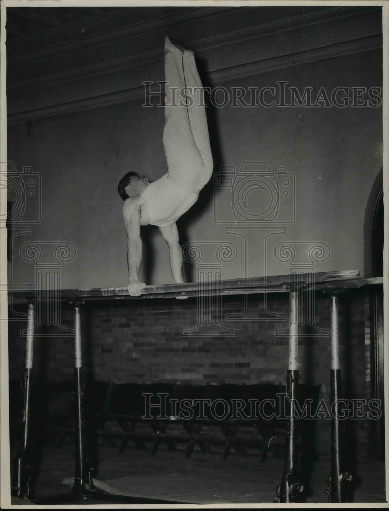 1949 Press Photo Gymnast Joe Kotys of Kent State University - cvb65354-Historic Images