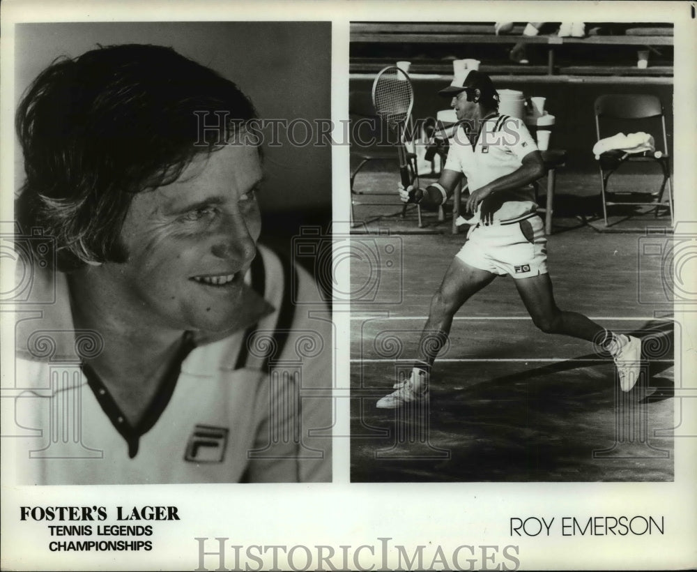 Press Photo Foster's Lager Tennis Legends Champions Roy Emerson. - cvb65517 - Historic Images