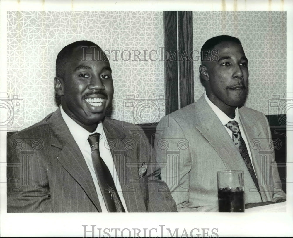 1989 Press Photo Cavs Draft Picks - L-R: John Morton, Chucky Brown - cvb65720 - Historic Images