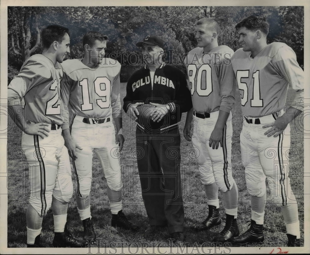 1957 Press Photo Columbia Football - cvb65736 - Historic Images