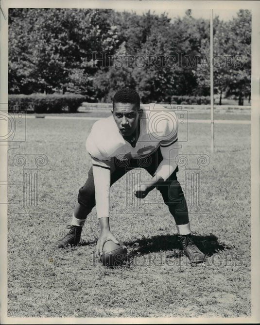 1949 Press Photo Sophomore Ollie Glass - Center - 170 pounds - 5'8" - cvb66073 - Historic Images