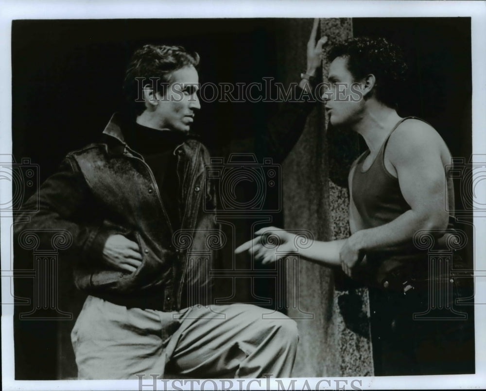 Press Photo Kelly Gwin and Ted Marcoux star in William M. Hoffman&#39;s &quot;As Is&quot; - Historic Images