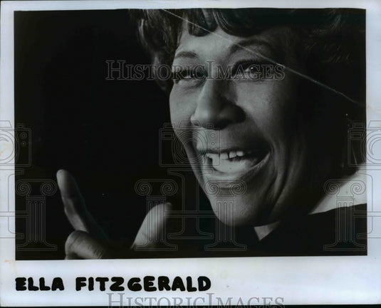 1974 Press Photo Ella Fritzgerald in the 1974 Ohio Valley Jazz Festival - Historic Images