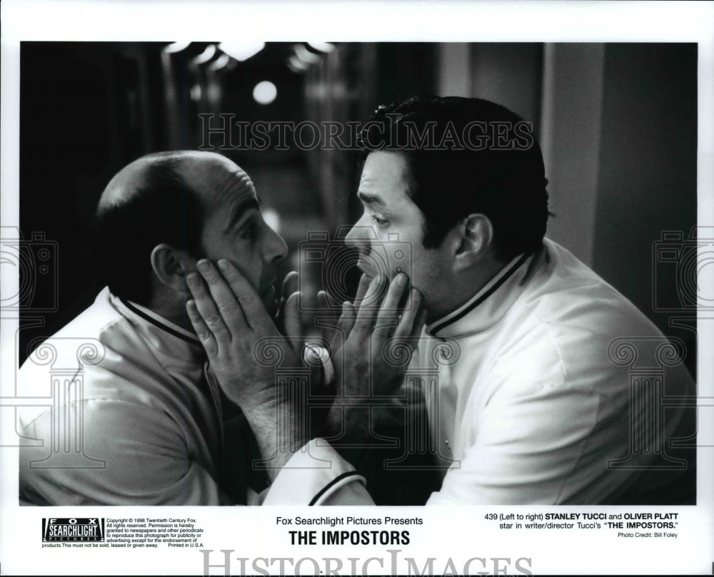 Press Photo Stanley Tucci and Oliver Platt-writer/director Tucci&#39;s The Impostor - Historic Images