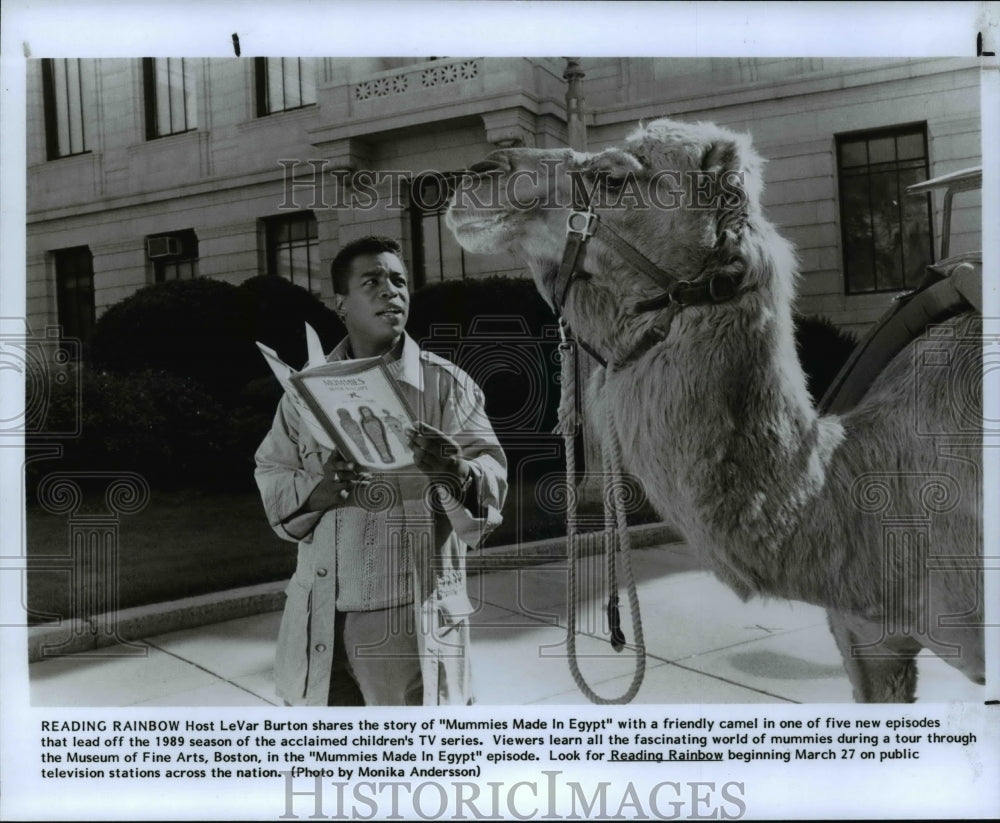 Press Photo Host LeVar Burton shares the story of &quot;Mummies Made in Egypt&quot; - Historic Images