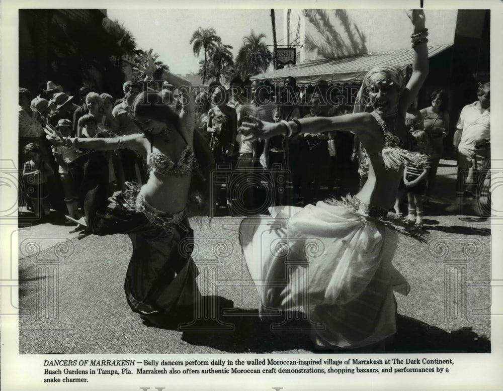 Press Photo Dancers of Marrakesh at Busch Gardens in Tampa, Florida - Historic Images