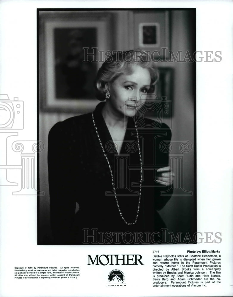 1996 Press Photo Debbie Reynolds Stars as Beatrice Henderson in the Movie Mother