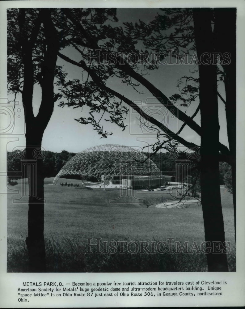 1965 Press Photo American Society for Metals&#39; geodesic dome in Ohio. - cvb68061 - Historic Images