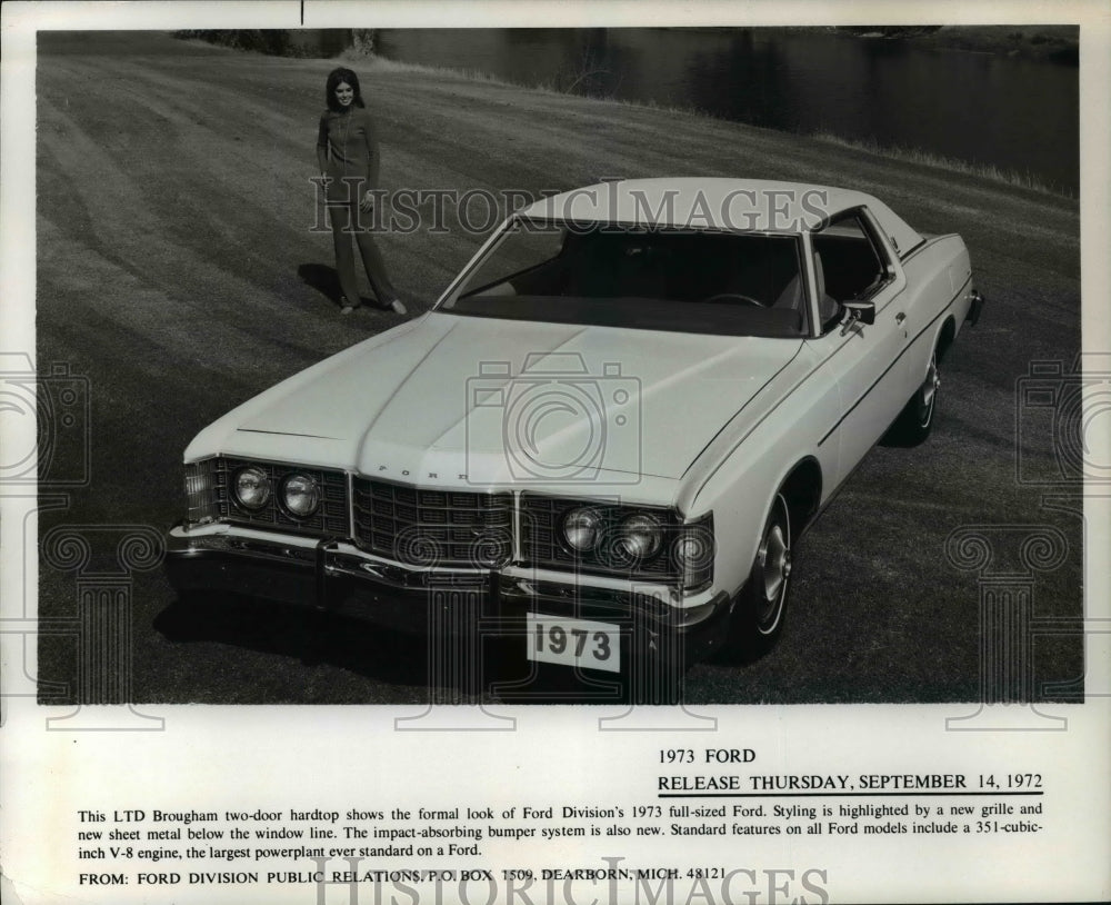 1972 Press Photo LTD Brougham two-door hardtop Ford Division's 1973 - cvb68671 - Historic Images