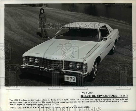 1972 Press Photo LTD Brougham two-door hardtop Ford Division's 1973 - cvb68671 - Historic Images