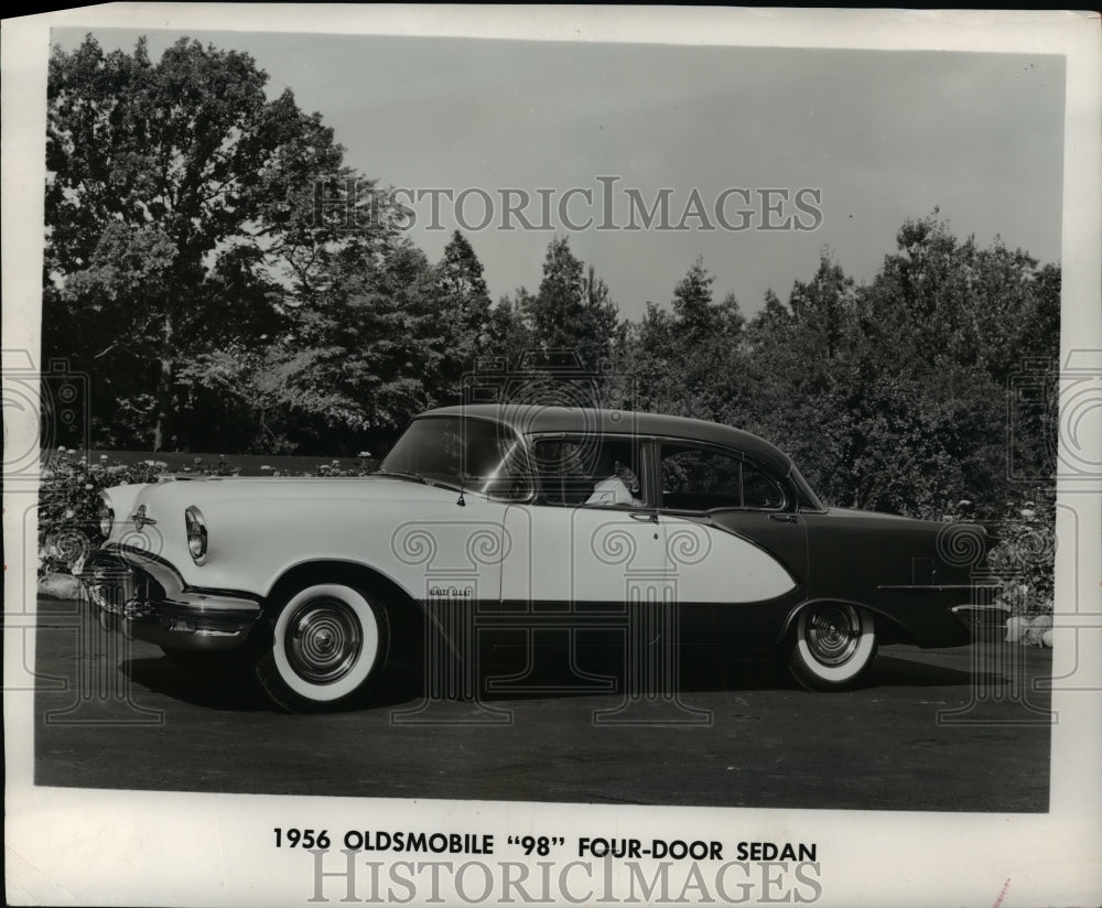 1956 Press Photo 1956 Oldsmobile &quot;98&quot; Four-Door Sedan - cvb68782 - Historic Images