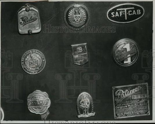 1950 Press Photo Automobile Insignia's - cvb72250 - Historic Images