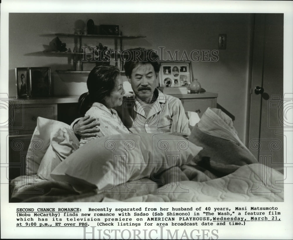 Press Photo Nobu McCarthy and Sab Shimono in "The Wash" - Historic Images
