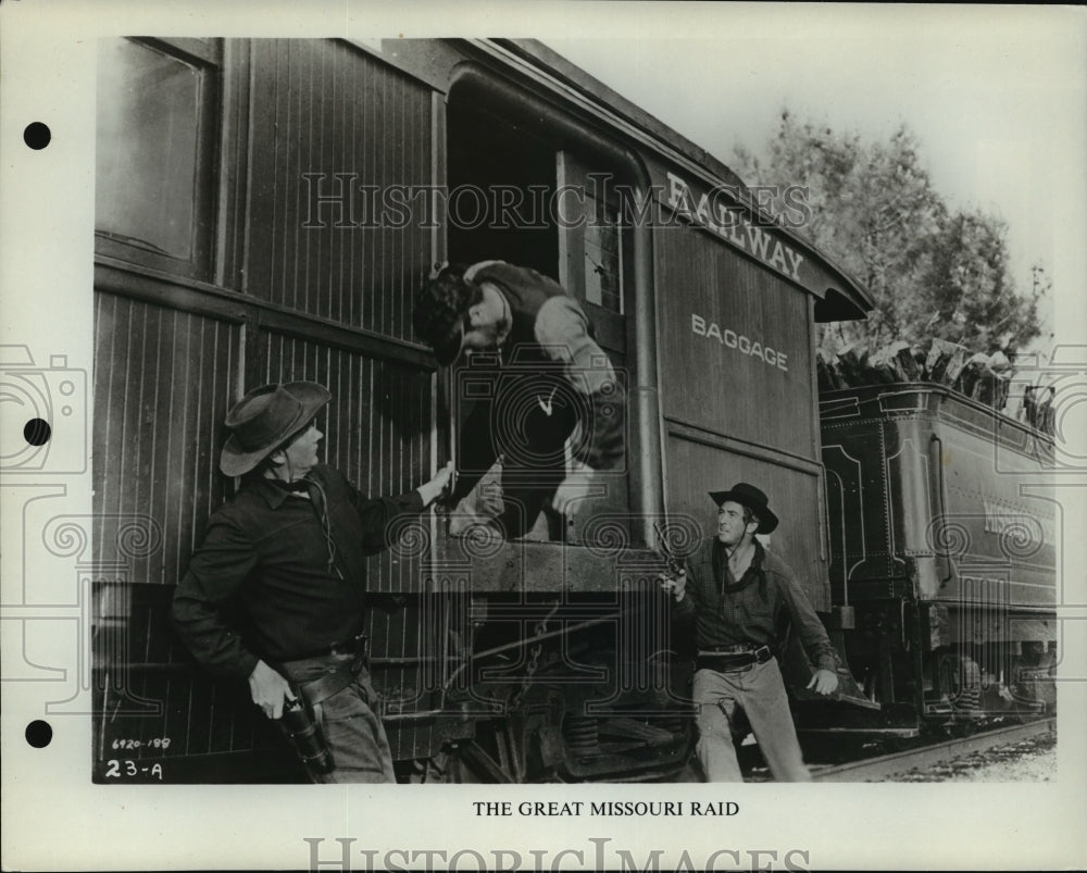 Press Photo The Great Missouri Raid movie scene - Historic Images