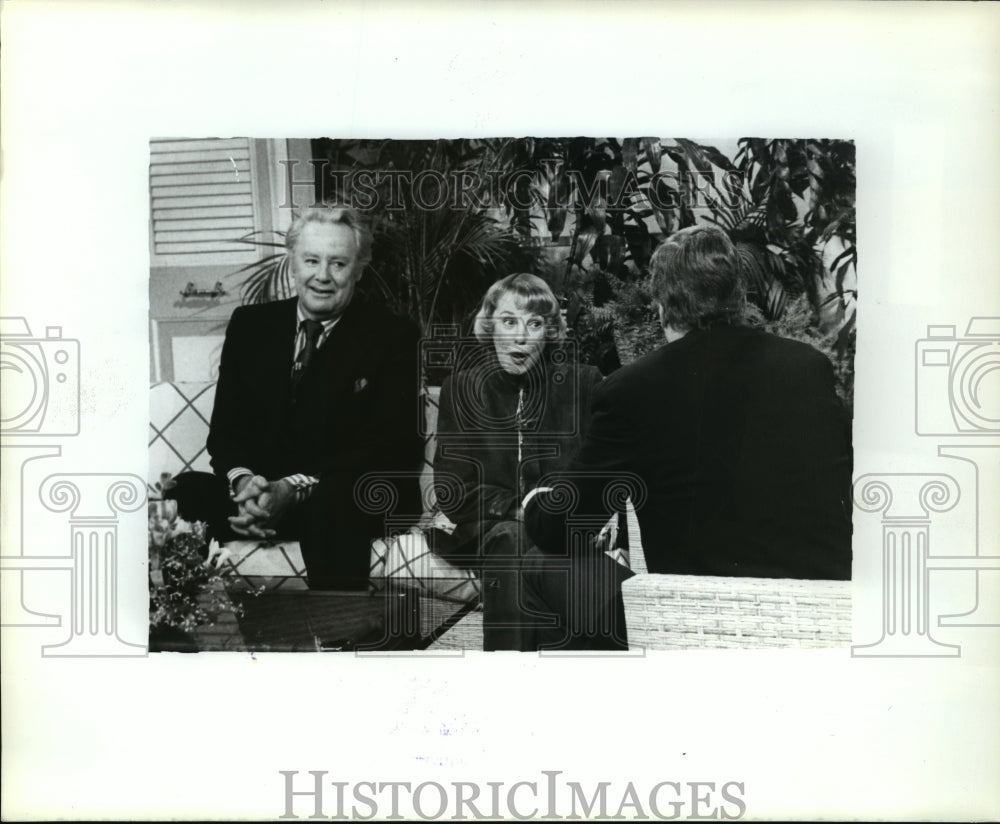 1982 Press Photo Van Johnson, June Allyson &amp; David Hartman Good Morning America - Historic Images