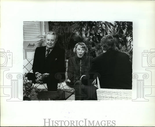 1982 Press Photo Van Johnson, June Allyson & David Hartman Good Morning America - Historic Images