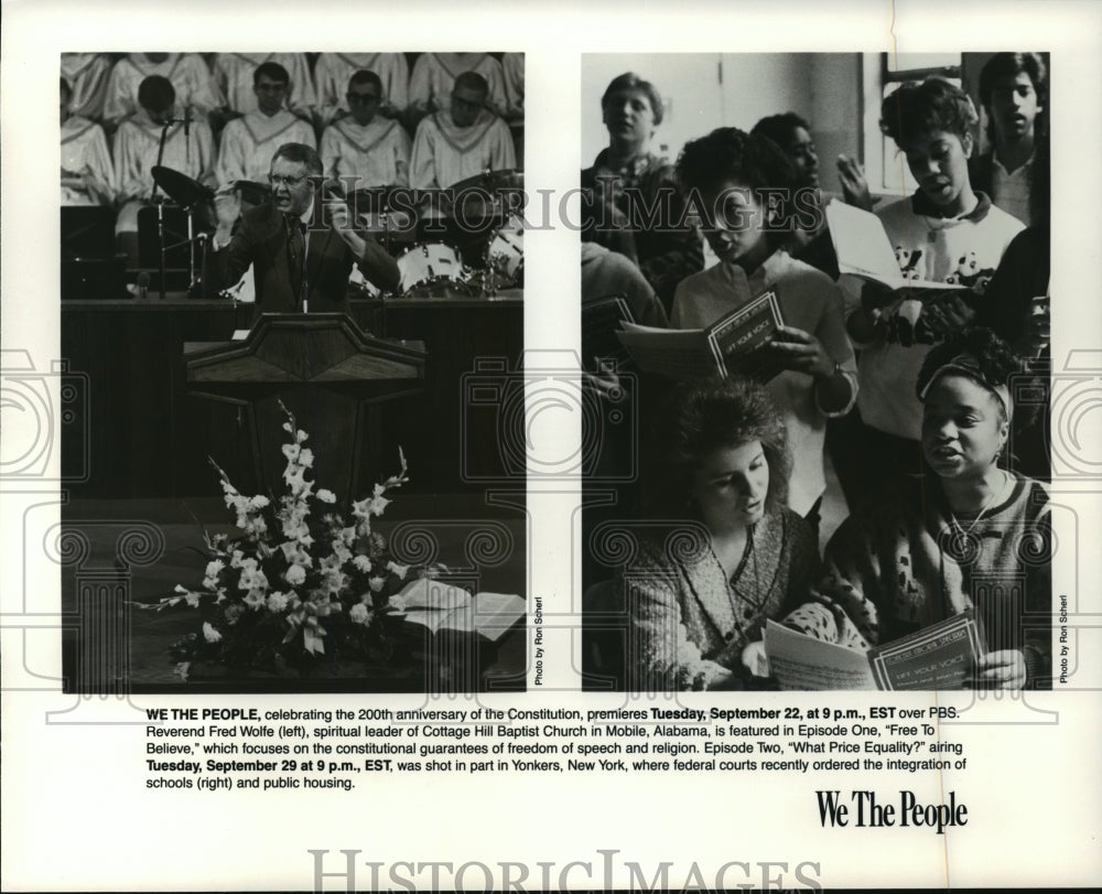 Press Photo We The People-Ep. 1-Free to Believe, episode 2-What Price Equality - Historic Images