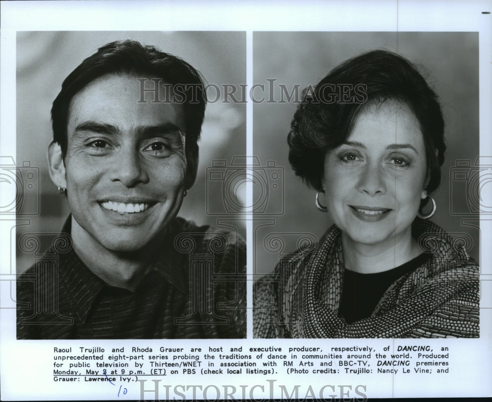 Press Photo aoul Trujillo and Rhoda Grauer-Dancing host and producer - Historic Images