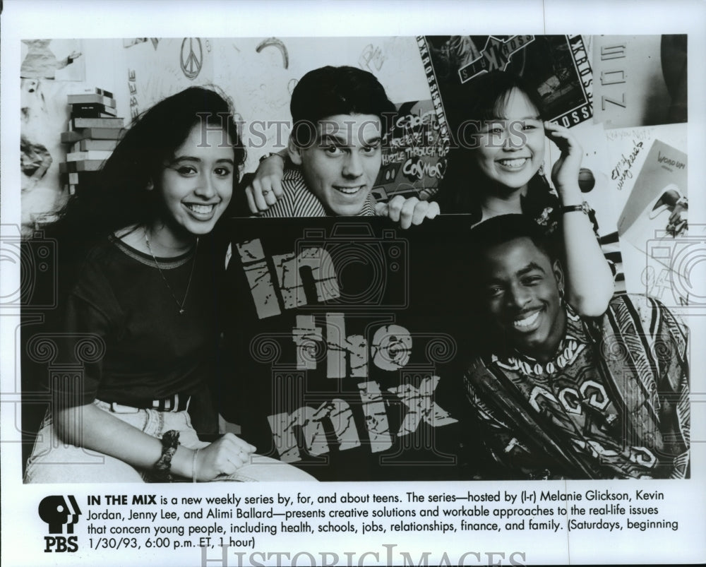 Press Photo Melanie Glickson, Kevin Jordan, Jenny Lee, Alimi Ballard-In The Mix - Historic Images