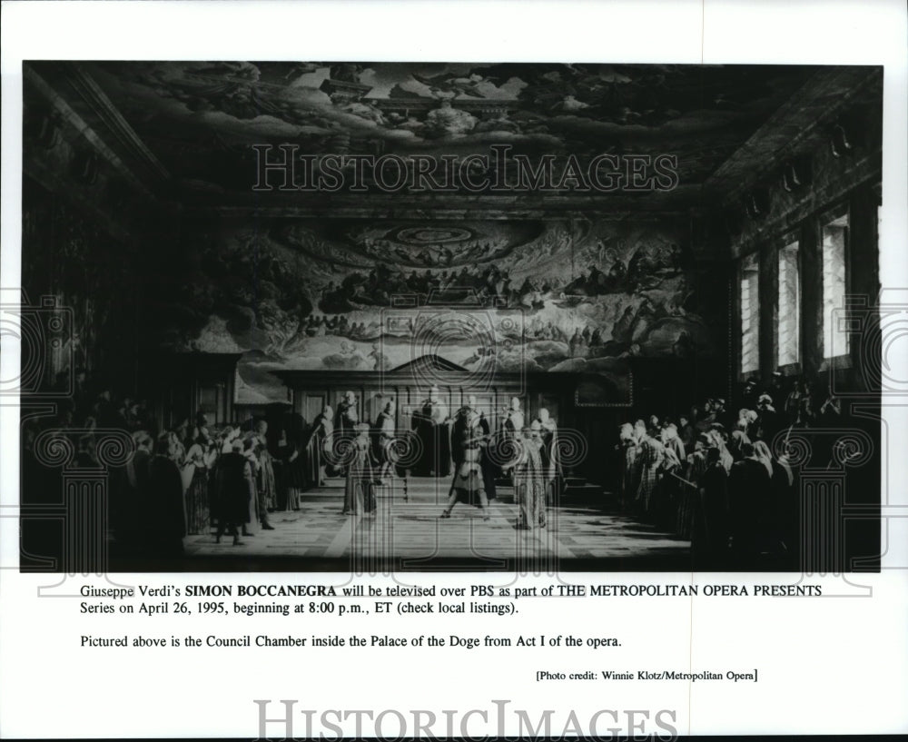 Press Photo Council Chamber inside the Palace of the Dodge-act 1 opera - Historic Images