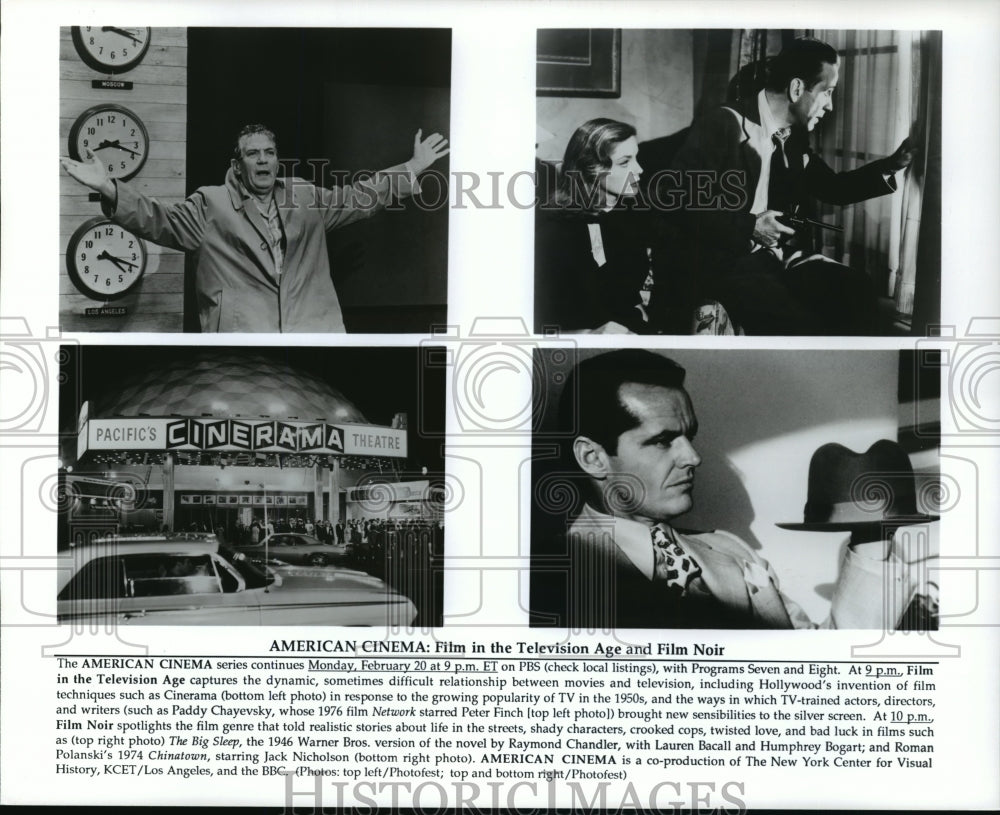 Press Photo American Cinema: Film in the Television Age and Film Noir, - Historic Images