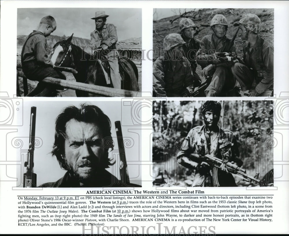 Press Photo American Cinema: The Western and the Combat Film - Historic Images