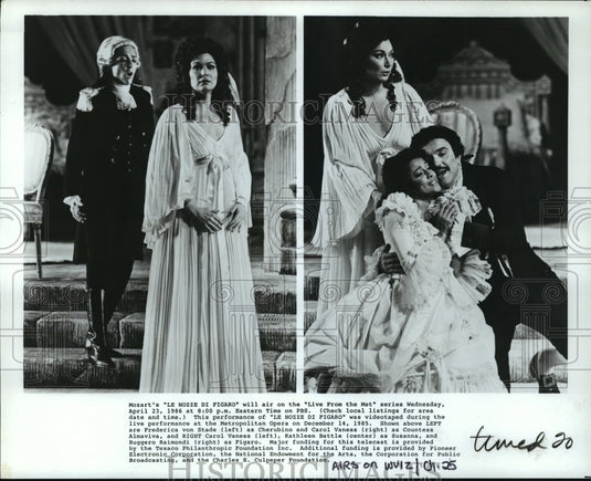 1986 Mozart's "Le Nozze Di Fiagar" airs on "Live from the Met" - Historic Images