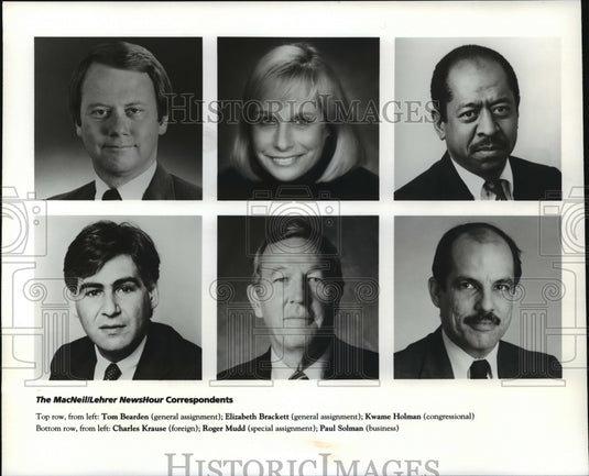 Press Photo The MacNeil/Lehrer NewsHour Correspondents - Historic Images